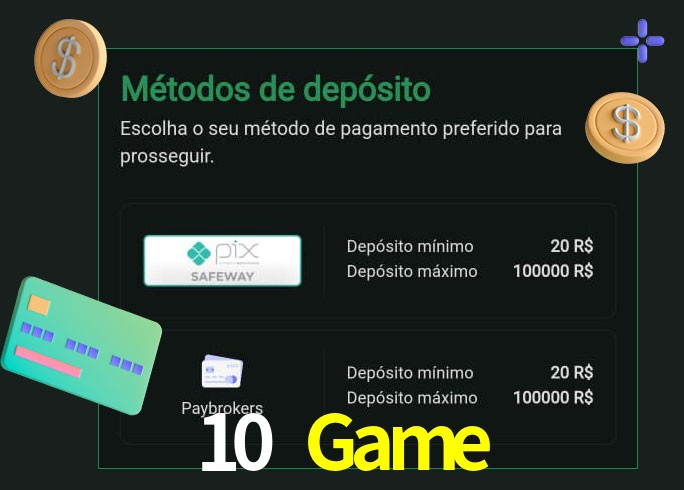 O cassino 10 Game oferece uma grande variedade de métodos de pagamento